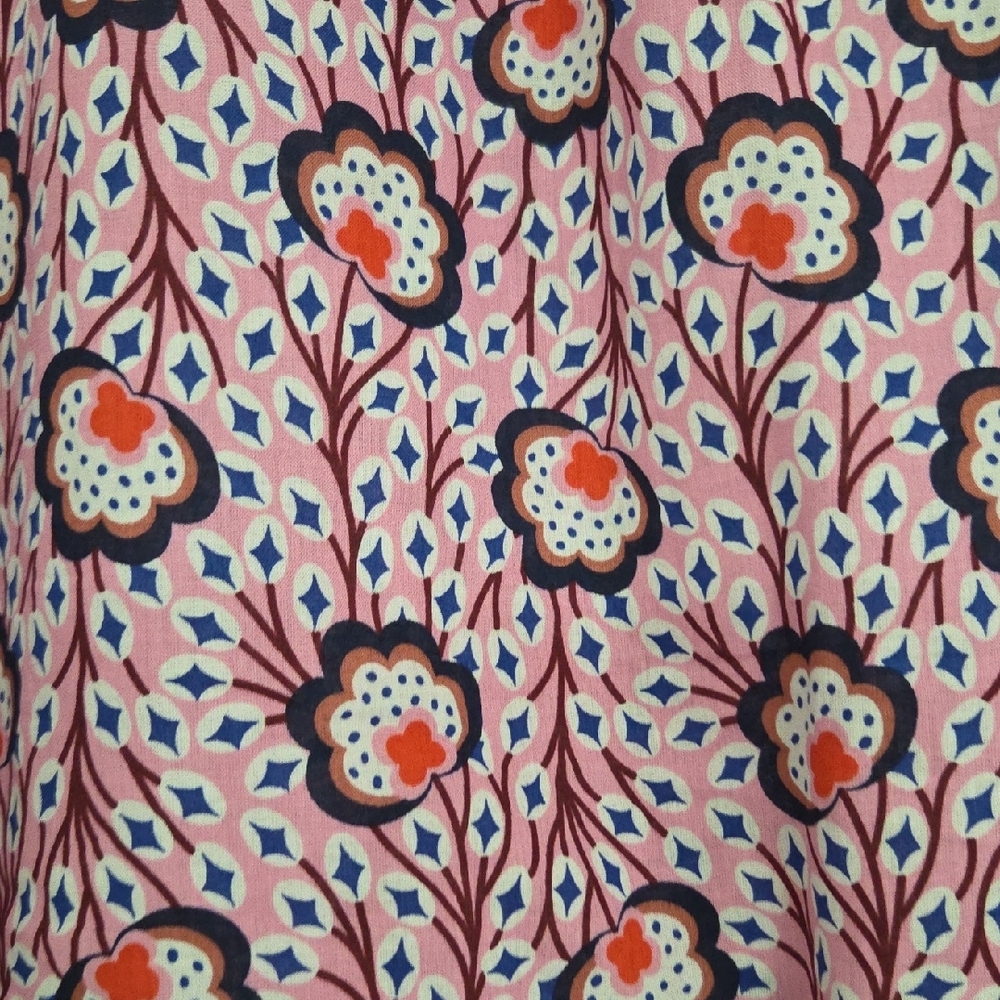 Boden Pink Cotton V Neck Blouse. Pom Pom Detail. So Pretty! Great Condition! - Picture 6 of 7